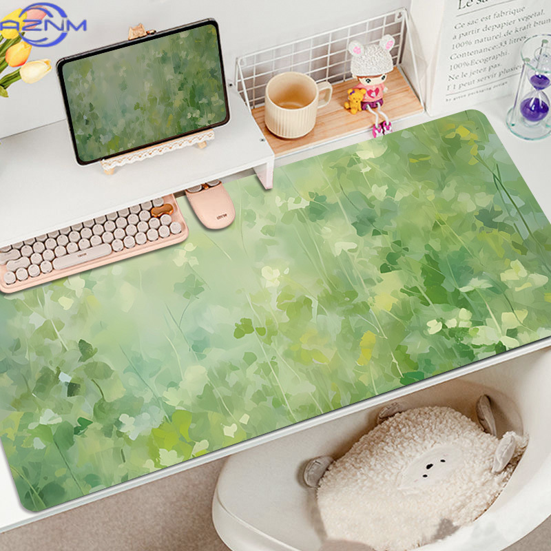 Desk Setup Ideas - Creative watercolor mouse pad oversized oil