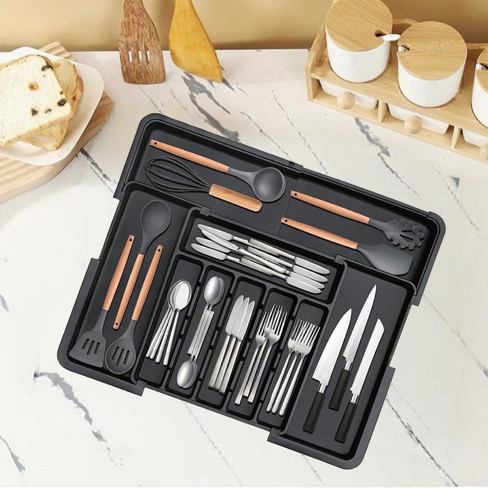 Desk Drawer Unit - Retractable Drawer Storage Tray Partition Design
