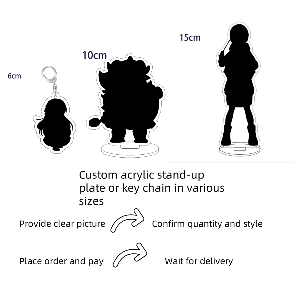 Desk Setup Modern - Personalized Irregular Acrylic Figure Stand Custom