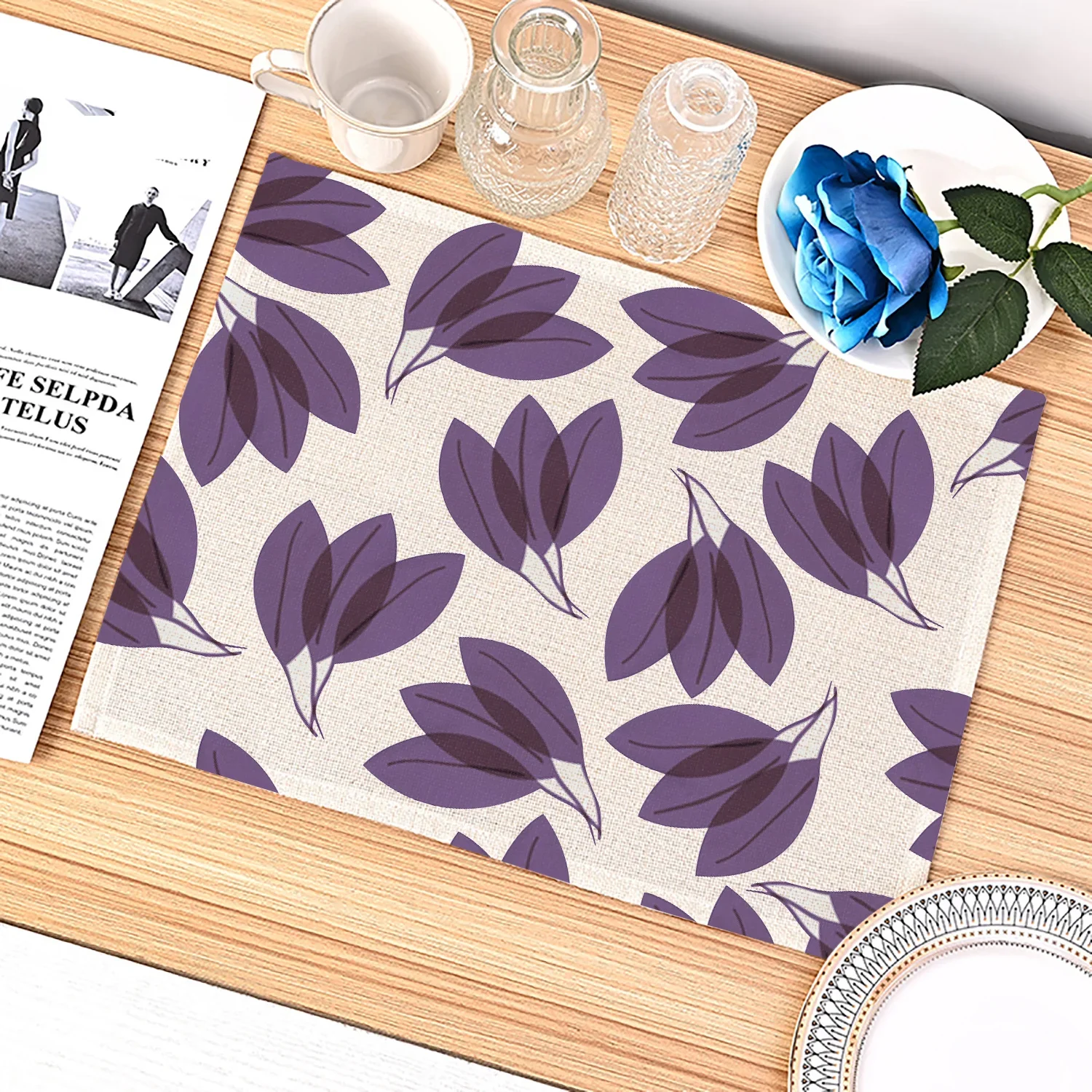 Purple Geometric Pattern Kitch - Desk Setup Modern 评论和价格