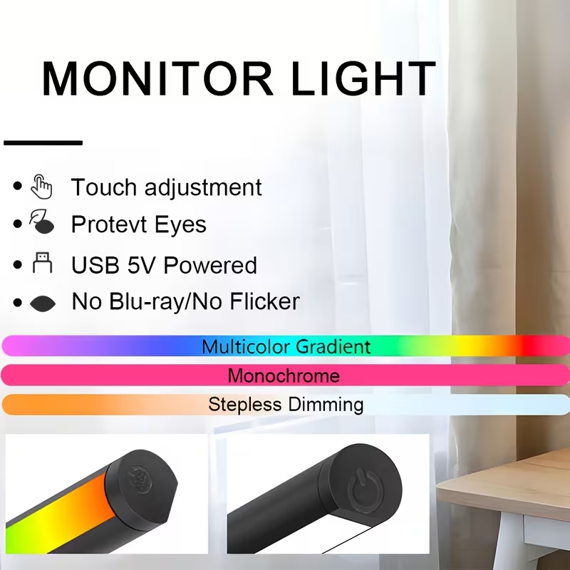 LED Monitor Light Bar 30cm 40c - Desk Setup Modern 评论和价格