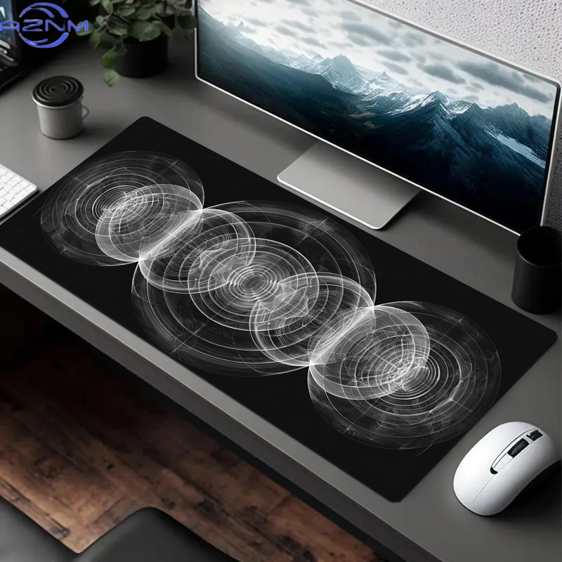 Large Black and White Spiral P - Desk Setup Black And White 评论和价格