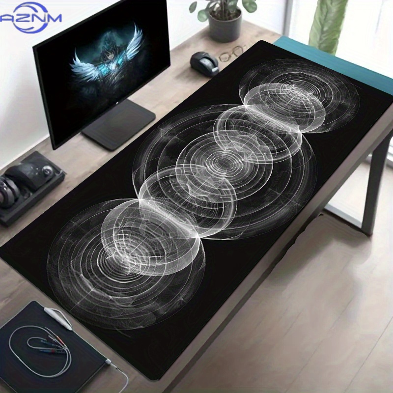 Large Black and White Spiral P - Desk Setup Black And White 评论和价格