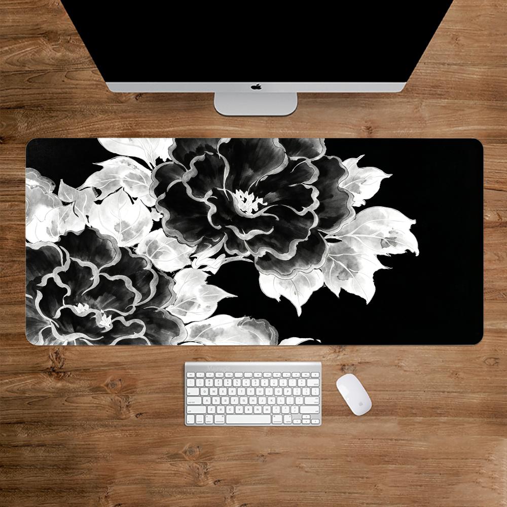 Black and White Ink Dyed Peony - Desk Setup Black And White 评论和价格