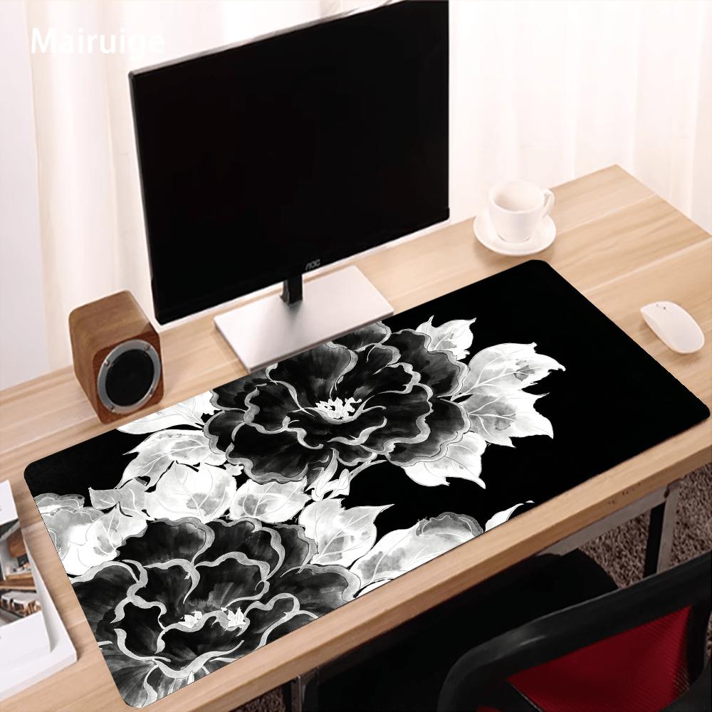 Black and White Ink Dyed Peony - Desk Setup Black And White 评论和价格