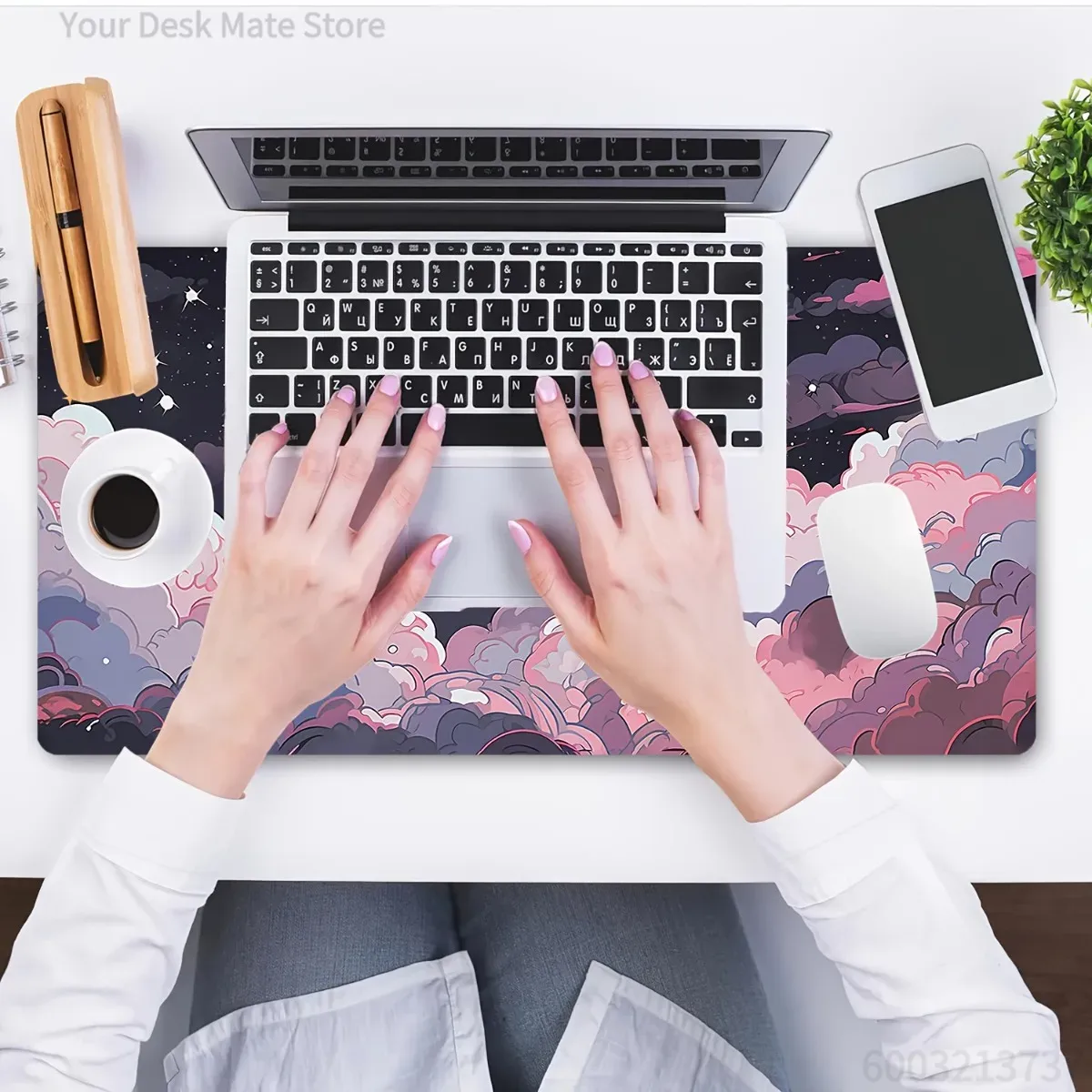 Cute Pink Purple Anime Rubber  - Desk Setup Laptop And Pc 评论和价格