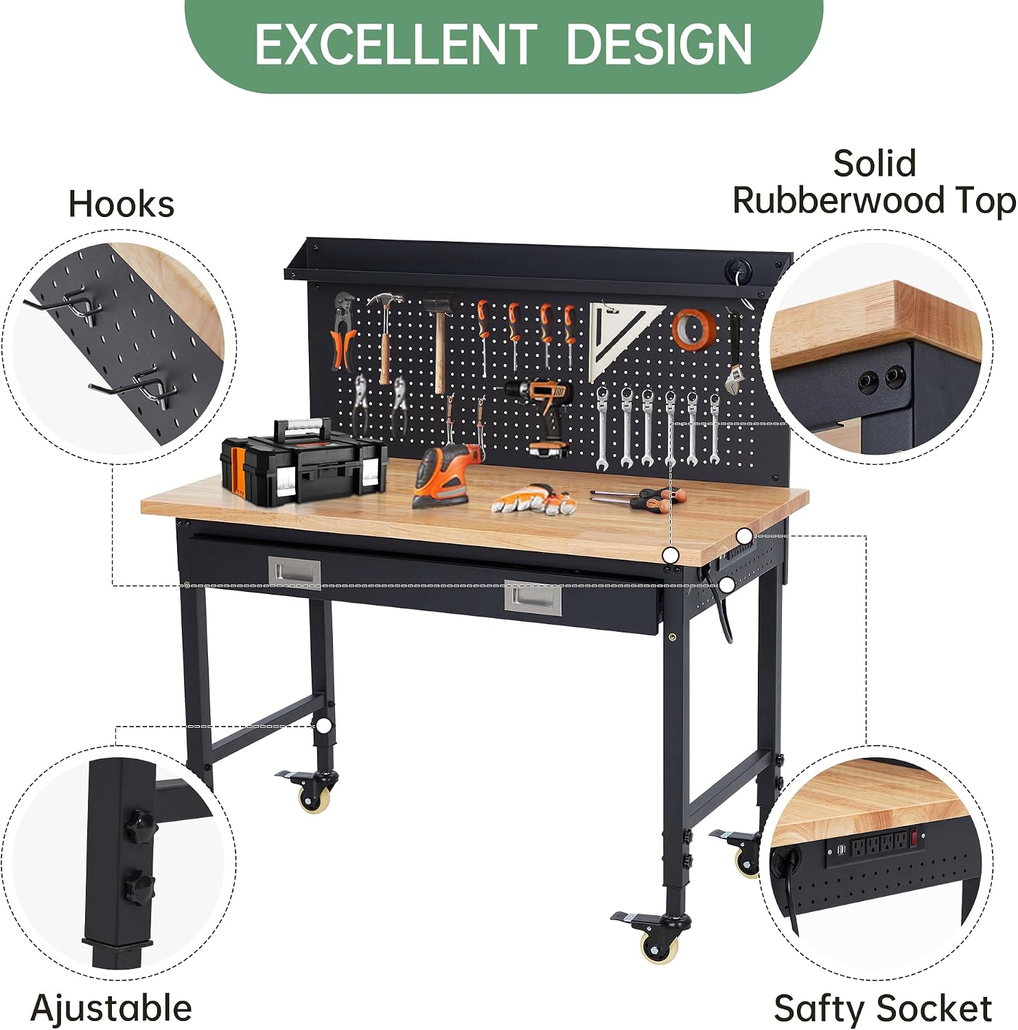 Tacleekii 48x24inch Adjustable - Desk Drawer Unit 评论和价格