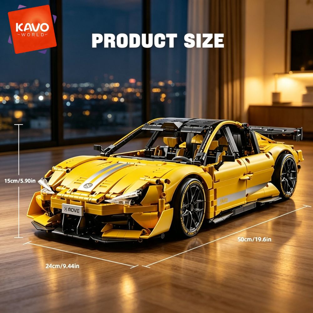 KAVOWORLD 2143pcs Yellow 1:10  - Desk Setup Build 评论和价格