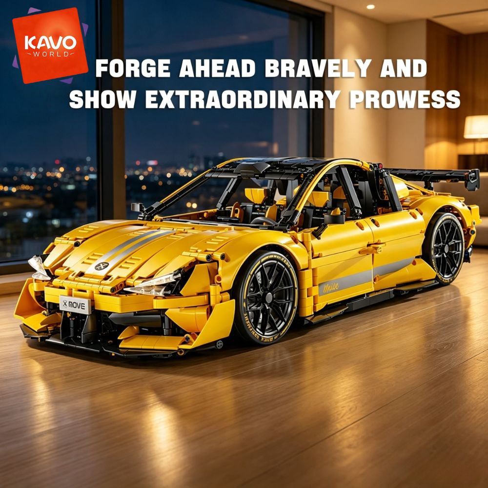KAVOWORLD 2143pcs Yellow 1:10  - Desk Setup Build 评论和价格