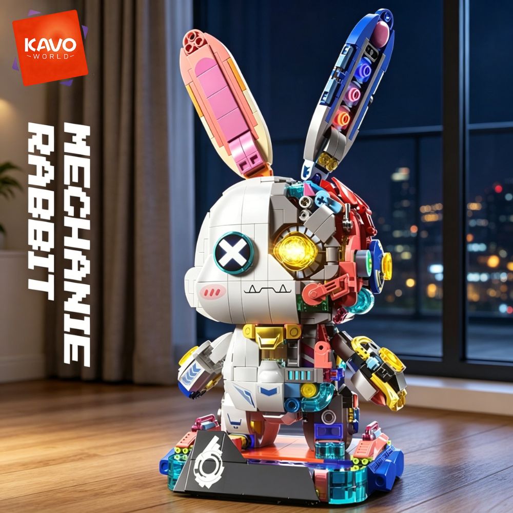 KAVOWORLD 1377PCS Robot Rabbit - Desk Setup Build 评论和价格