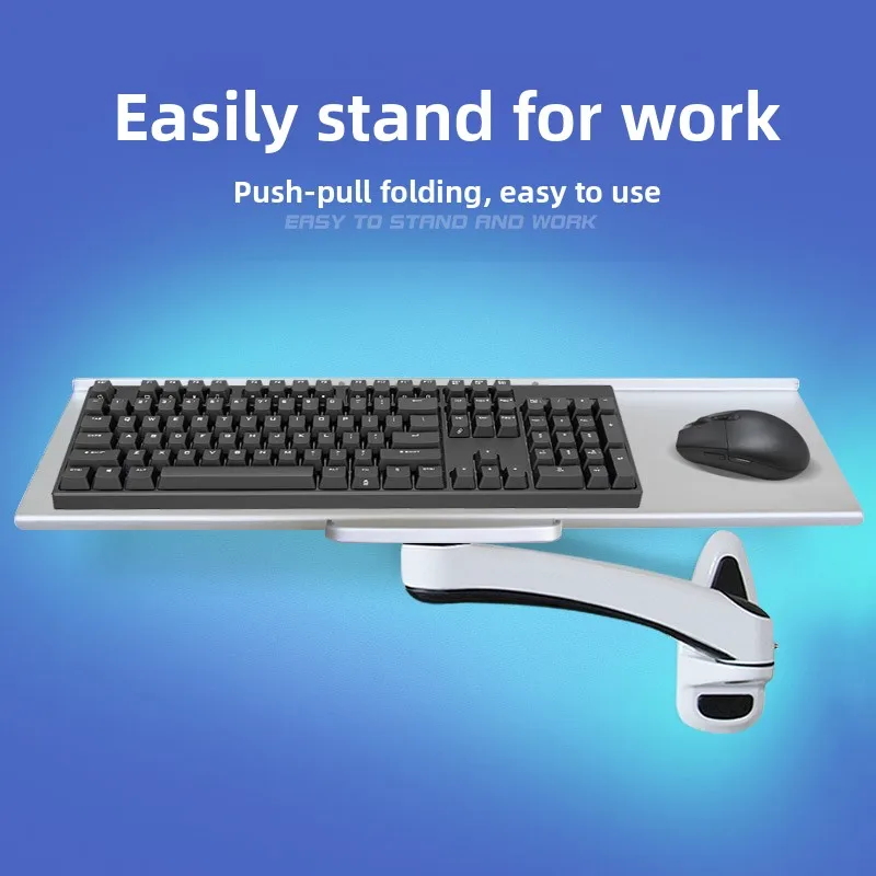 Industrial Wall Mounted Keyboa - Desk Setup With Keyboard Tray 评论和价格