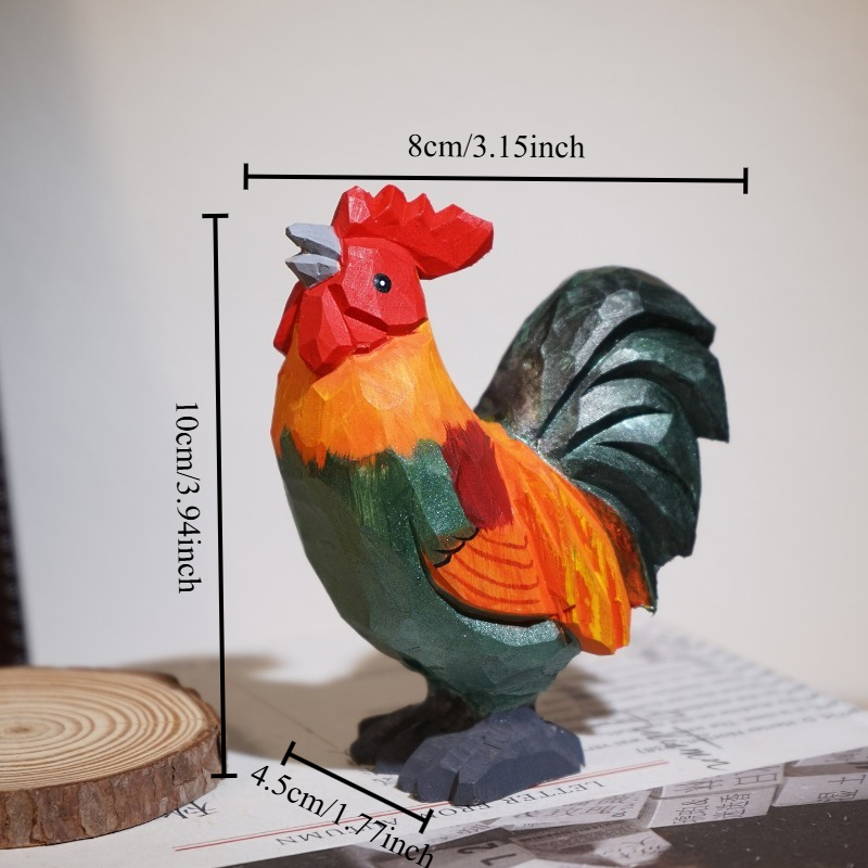 Farmyard Rooster and Hen Handm - Desk Setup Nature 评论和价格