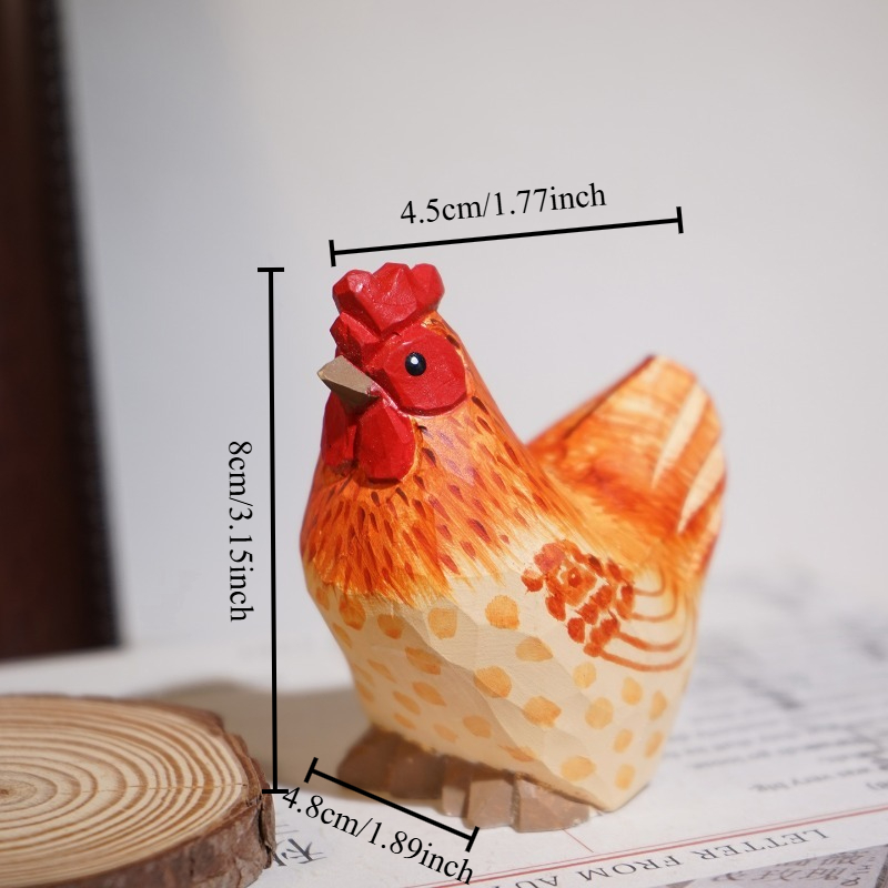 Farmyard Rooster and Hen Handm - Desk Setup Nature 评论和价格