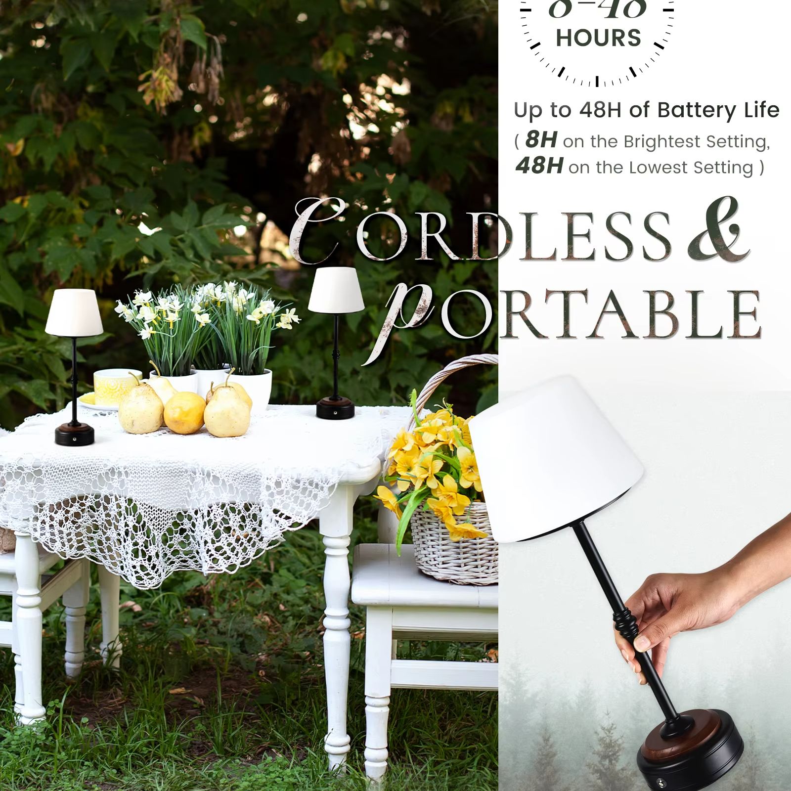 Cordless Table Lamps Set of  5 - Desk Setup Modern 评论和价格