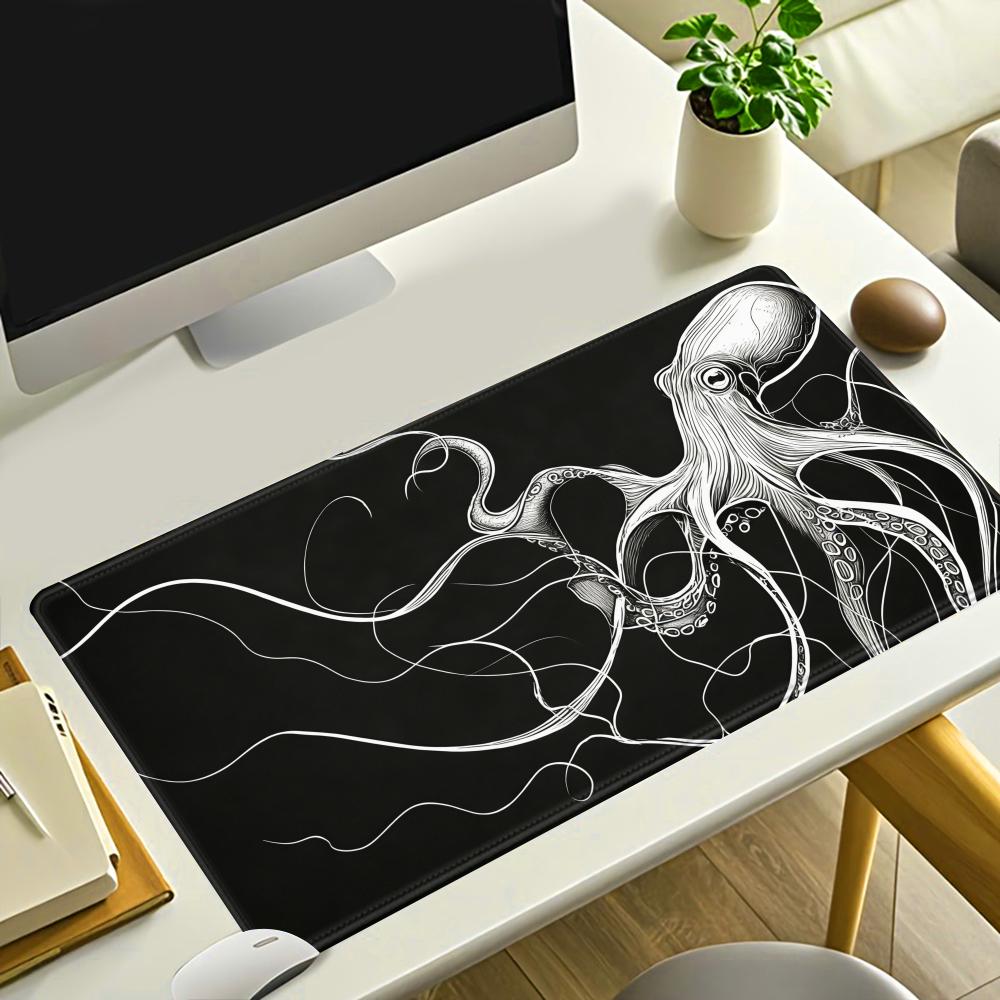 HYBXAXC Octopus Mouse Pad, Bla - Desk Setup Black And White 评论和价格