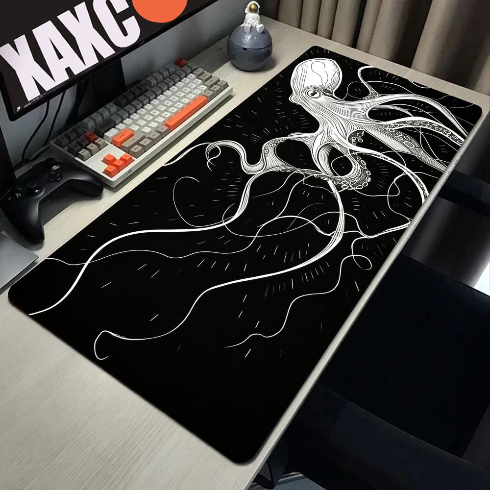HYBXAXC Octopus Mouse Pad, Bla - Desk Setup Black And White 评论和价格