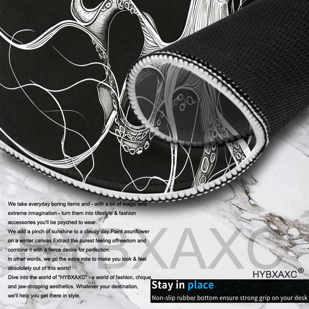 HYBXAXC Octopus Mouse Pad, Bla - Desk Setup Black And White 评论和价格