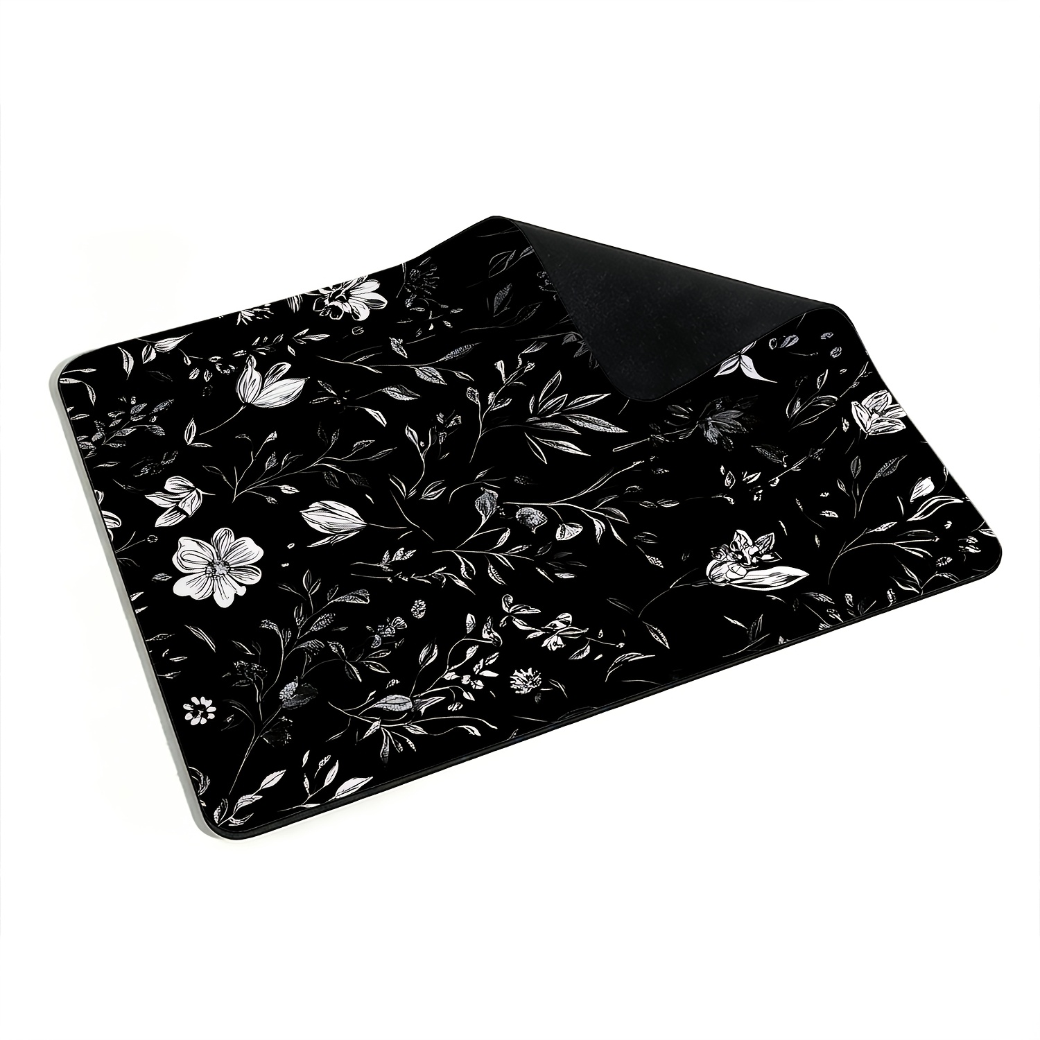 Small Sized Black White Floral - Desk Setup Black And White 评论和价格