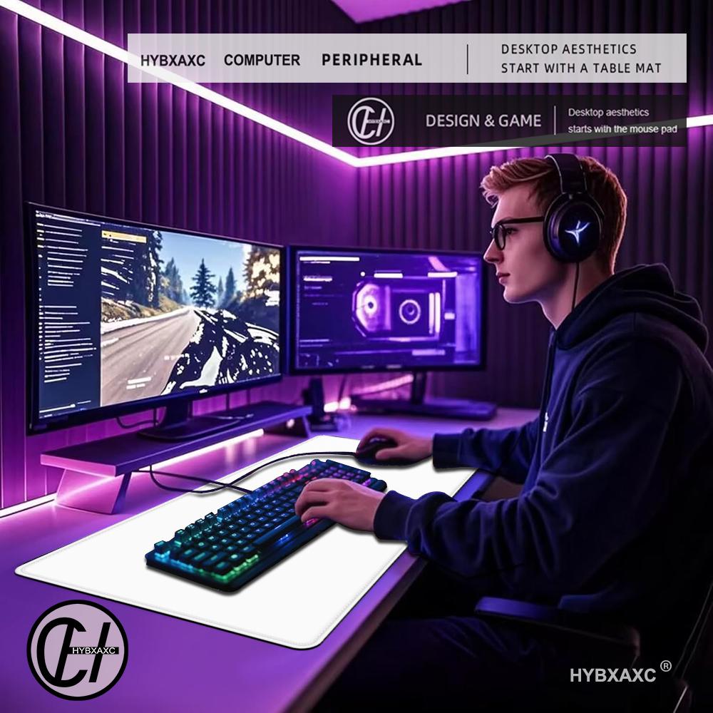 Solid Color Gaming Mouse Pad G - Desk Setup With Keyboard Tray 评论和价格