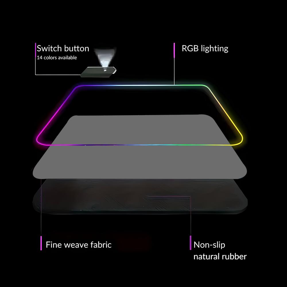 RGB HD Solid Color Gaming Mous - Desk Setup With Keyboard Tray 评论和价格