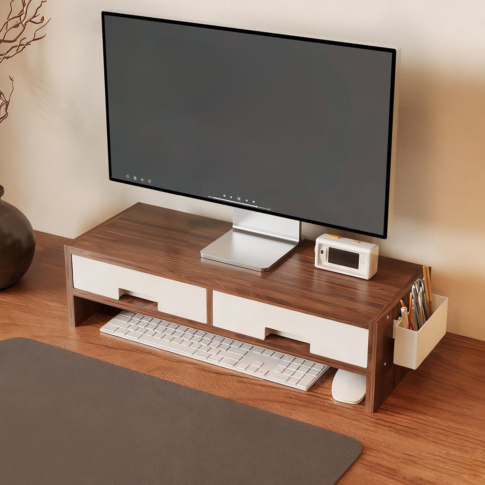 Desk Monitor Stand Riser Doubl - Desk Drawer Unit 评论和价格