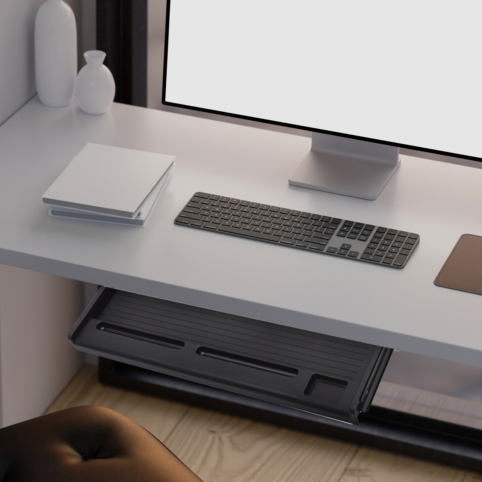 1Set Sliding Keyboard Tray Und - Desk Setup With Keyboard Tray 评论和价格