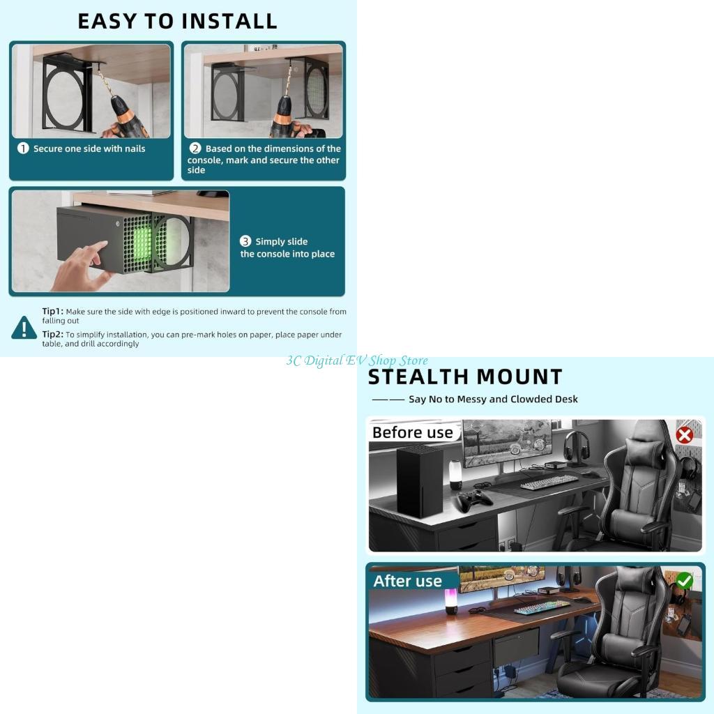 E74D Metal Under Desk Organize - Gaming Desk Setup Xbox 评论和价格