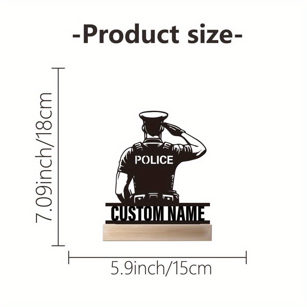 Personalized Metal Police Badg - Desk Setup Modern 评论和价格