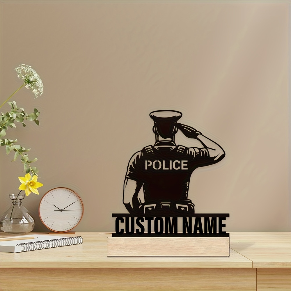 Personalized Metal Police Badg - Desk Setup Modern 评论和价格