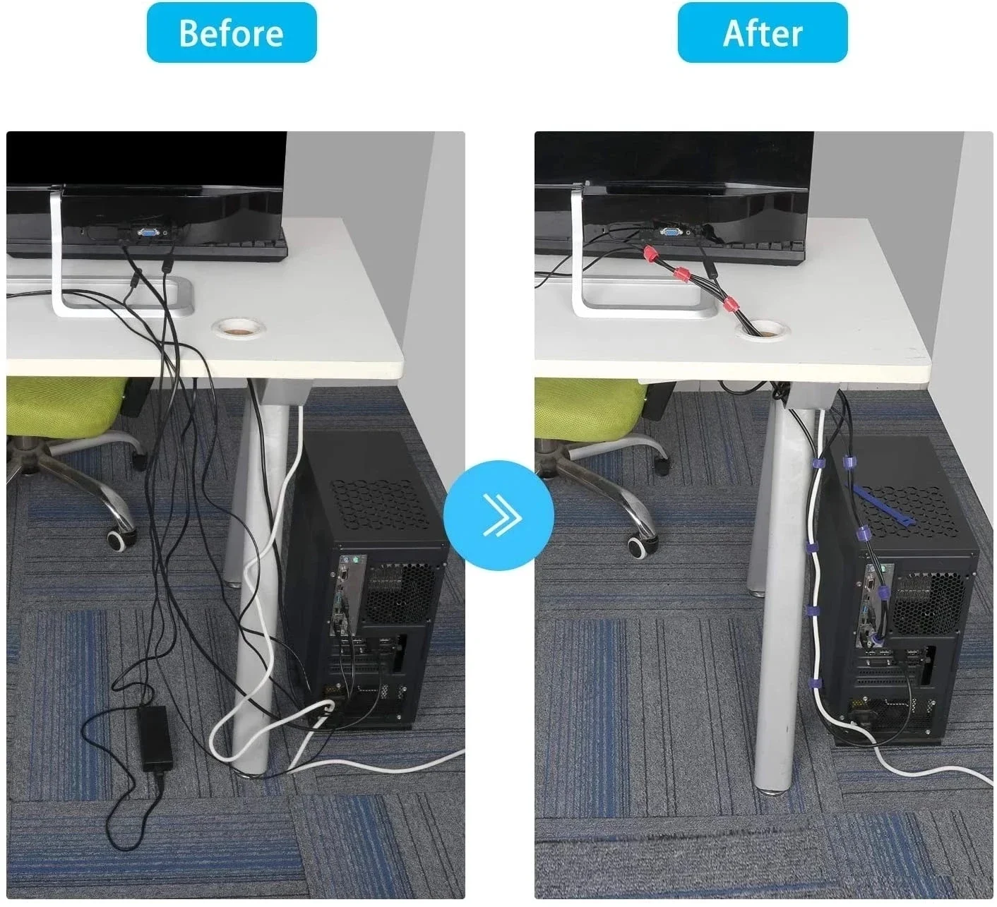 10/30/50PCS USB Cable Organize - Cable Box Organizer 评论和价格