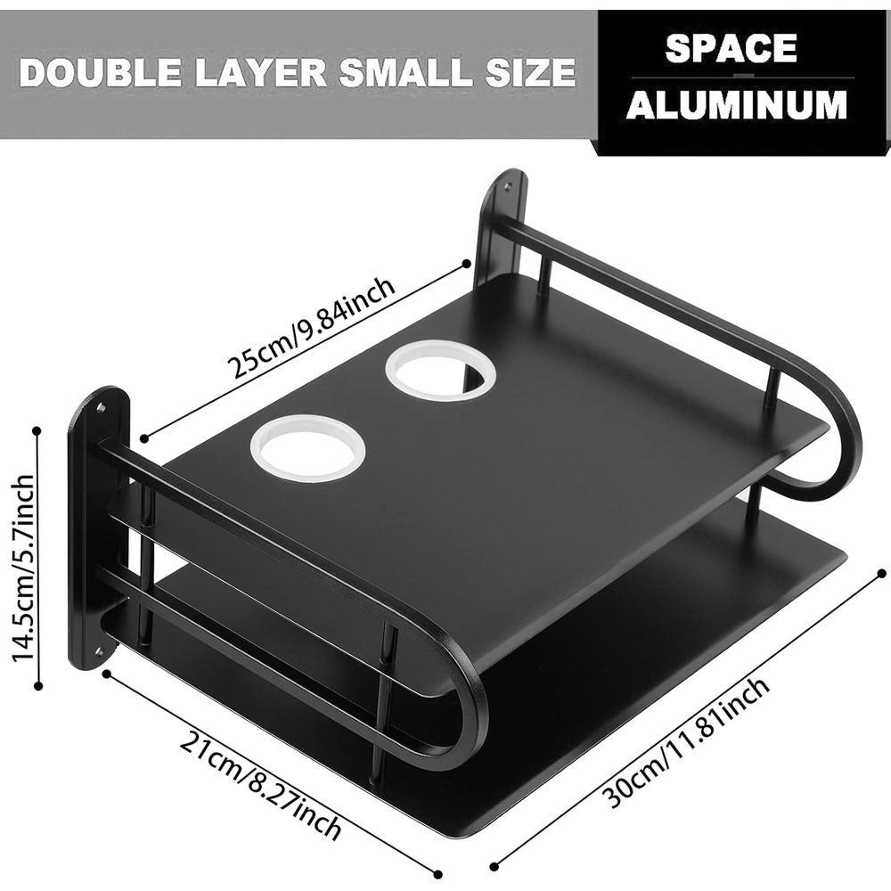 Black Metal Double Wire Router - Cable Box Organizer 评论和价格