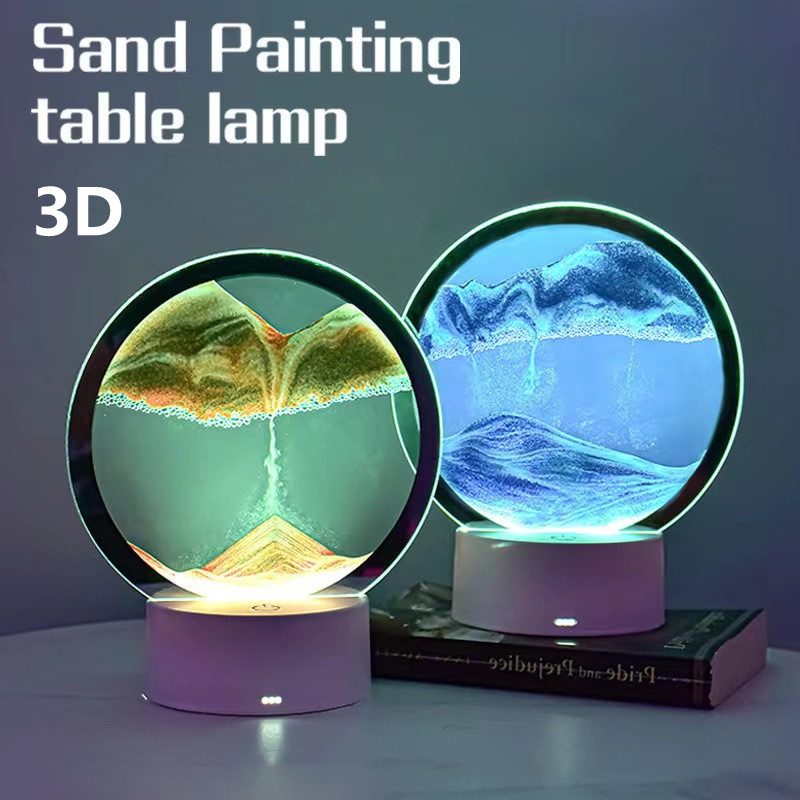 3D Flowing Sand Painting Night - Desk Setup Nature 评论和价格