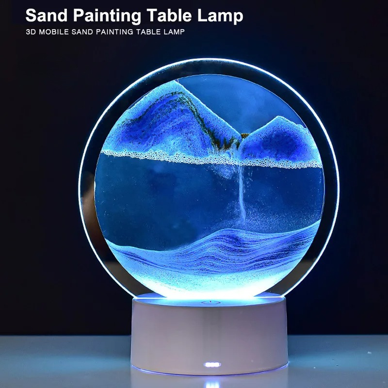 3D Flowing Sand Painting Night - Desk Setup Nature 评论和价格