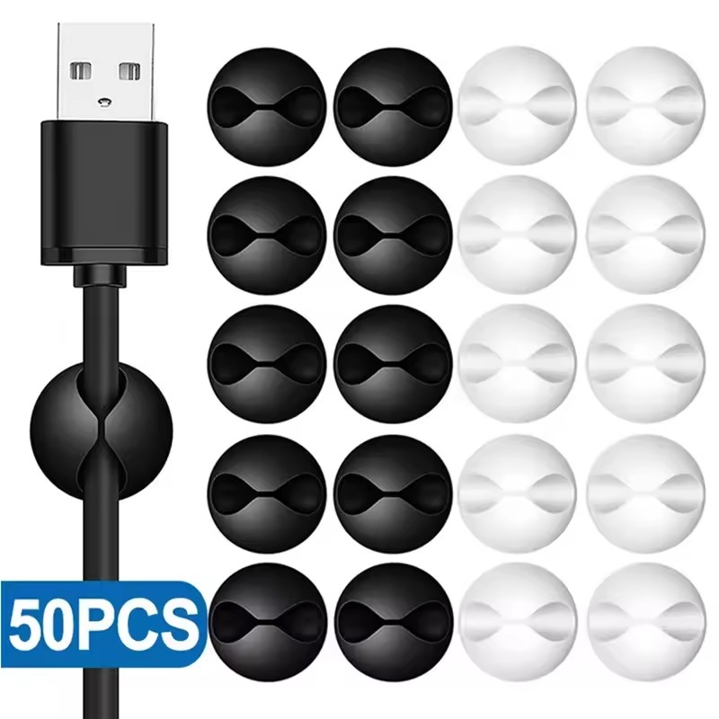 5/50Pcs Desktop Wall Cable Cli - Cable Box Organizer 评论和价格