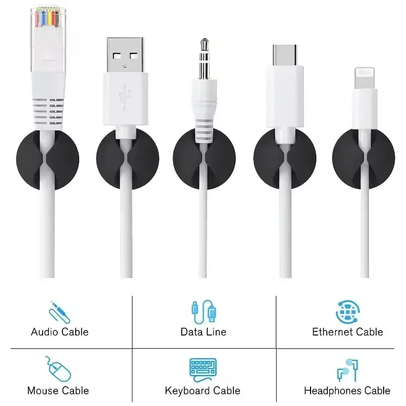 5/50Pcs Desktop Wall Cable Cli - Cable Box Organizer 评论和价格