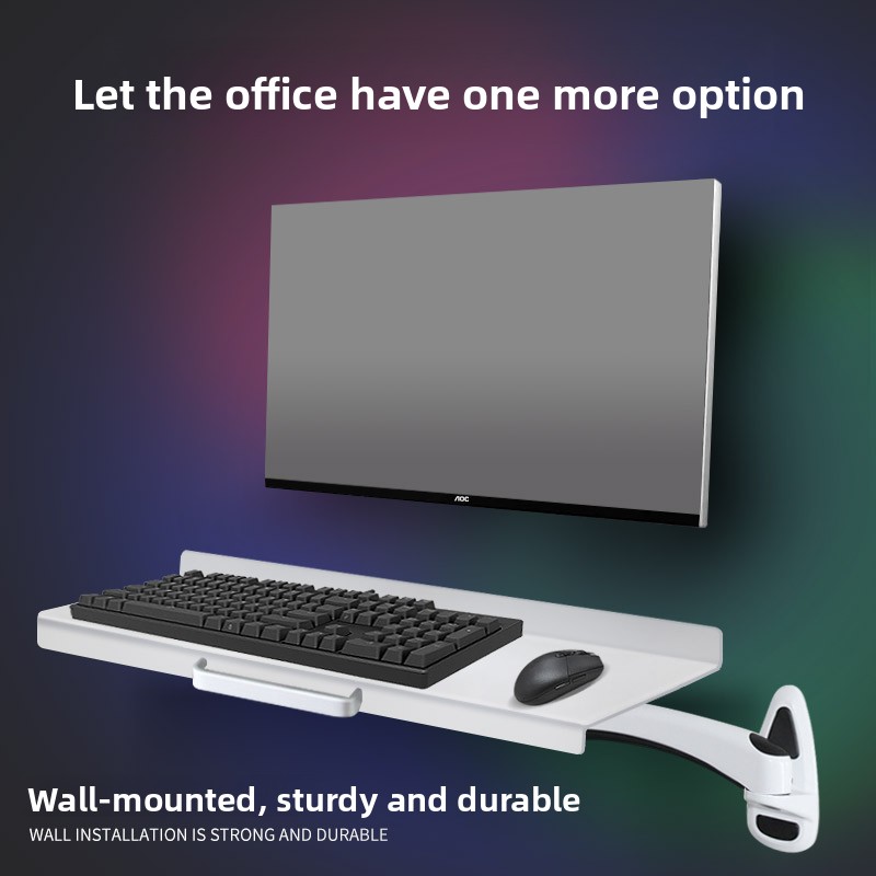 Industrial Wall Mounted Keyboa - Desk Setup With Keyboard Tray 评论和价格