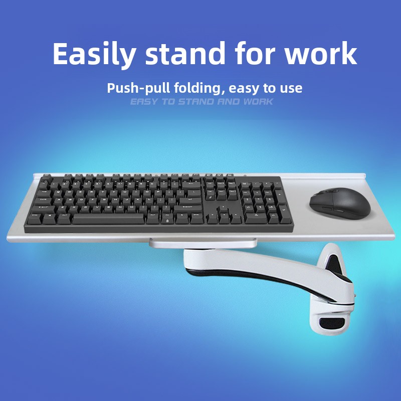 Industrial Wall Mounted Keyboa - Desk Setup With Keyboard Tray 评论和价格