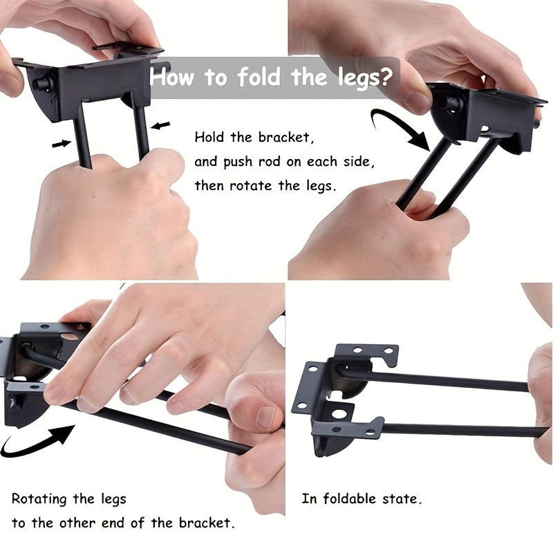 4pcs Foldable Hairpin Legs Met - Desk Setup Ideas 评论和价格