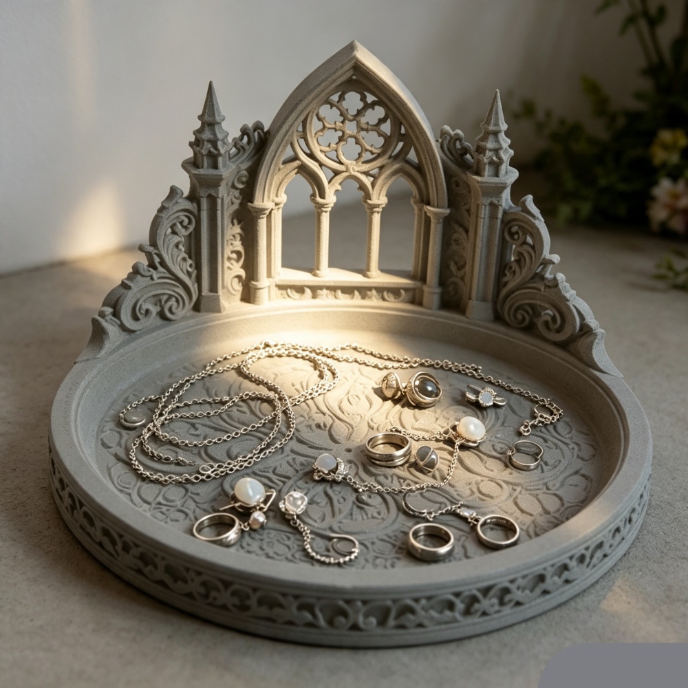 3D Printed White Gothic Cathed - Desk Setup Ideas 评论和价格