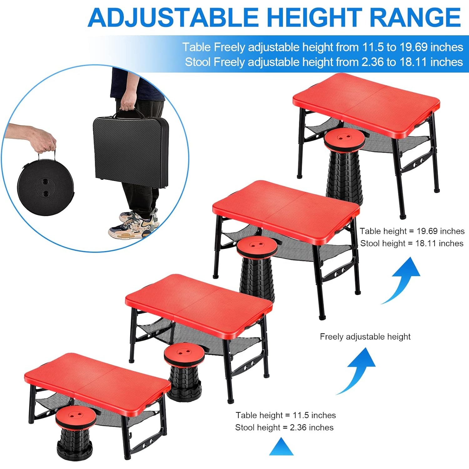 Retractable Folding Table & St - Desk Setup Ideas 评论和价格